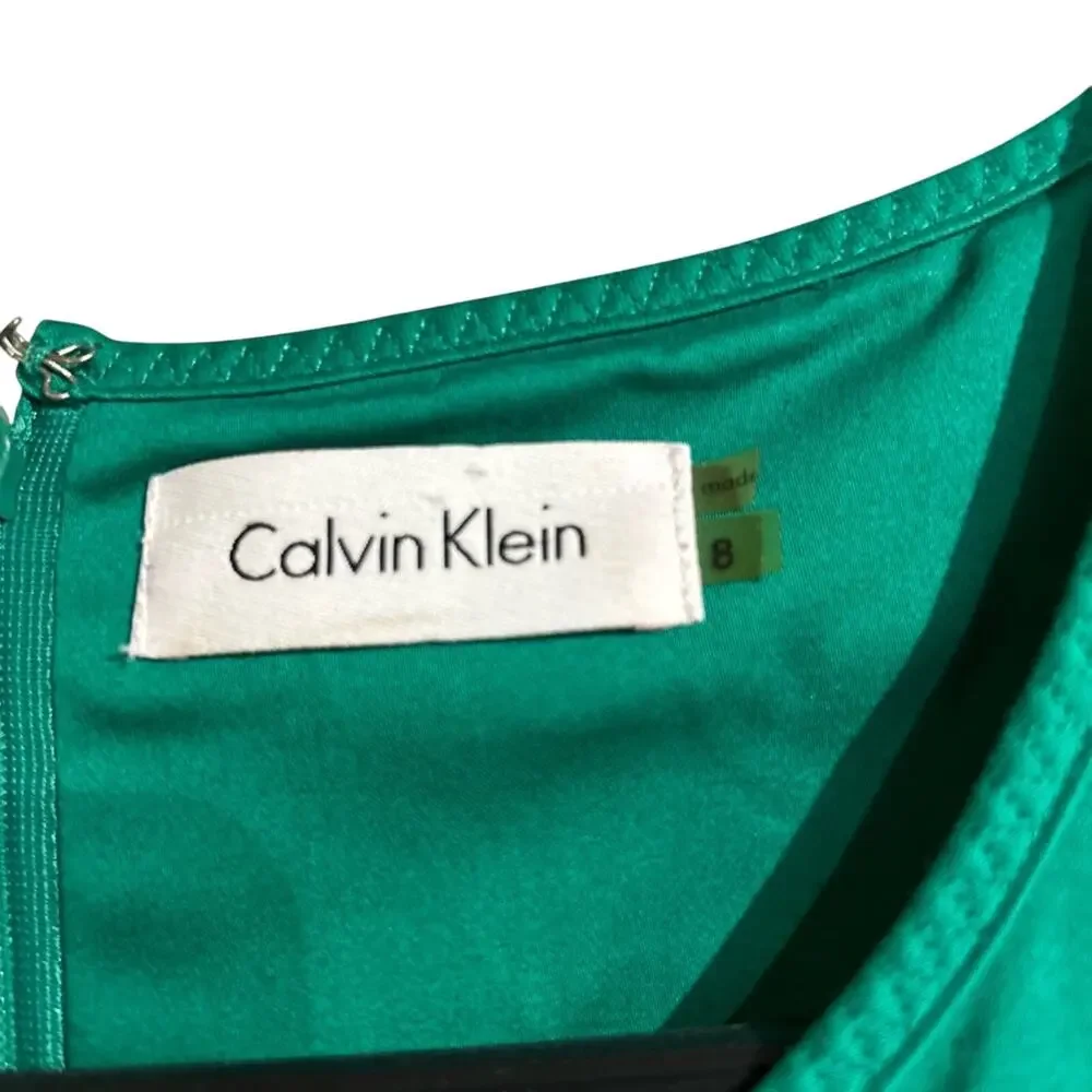 Calvin Klein Kelly Green A-line dress